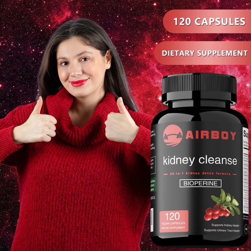 airboy Kidney Cleanse - Restore Health,Detox Cleanse Support,Liver Health,Supplem -