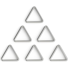BEYOURD 2 inch Metal Triangle Rings, Solid Welded Stainless Steel Triangle Loop