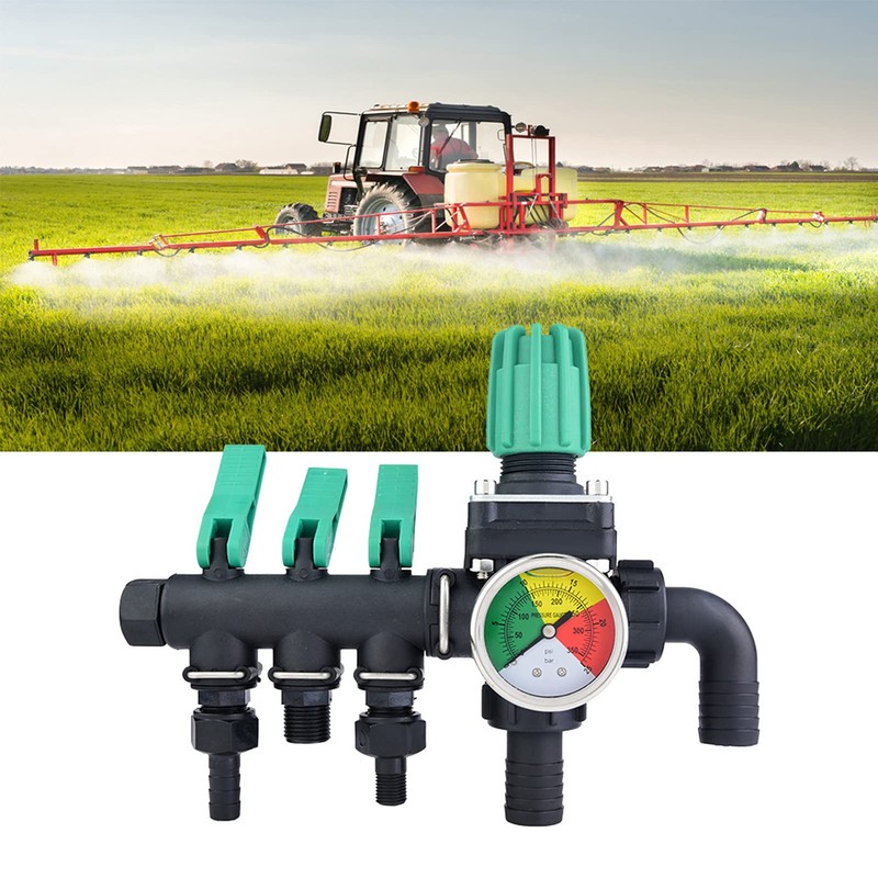 Ejoyous 3 Way Water Splitter, Agricultural Sprayer Control Shut Off
