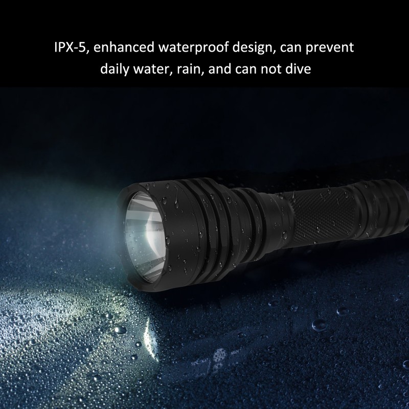 Outdoor Emergency Flashlight Portable Multifunctional Waterproof Hunting Torch White Light