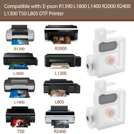 Hreoiplin 4Pcs Transparent Printer Ink Damper Compatible with E-pson R1390 L1800 L1400 R2000 R2400 L1300 T50 L805 DTF Printer