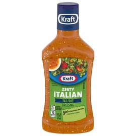 kraft (4 Pack) Kraft Zesty Italian Fat Free Salad Dressing, 16 oz Bottle