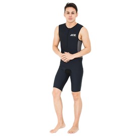 AXXL Triathlon Trisuit, Men's, S - XXL, 5 Sizes, Triathlon Suit, Front Zip, Quick Drying, Stretch, Japanese Standard (WhiteLogo x Gray, L)