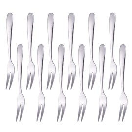 Mafier 5.51in Mini Cute Dessert Fruit Forks for Charcuterie board SUS304 Stainless Steel Appetizers,Cheese,Mini Sausages,Olives,Pickles,Cocktail Small Tiny Forks,Dishwasher Safe(Silver,Set of 12)