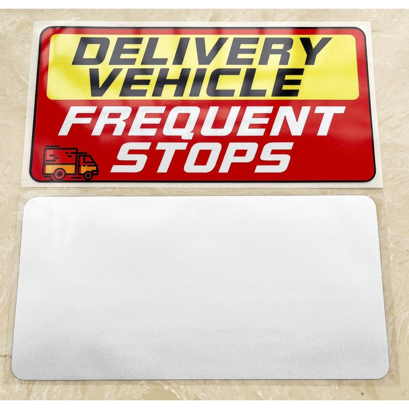 Delivery Driver Car Sticker 9 × 4.3 Inches Reflective Delivery