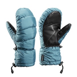 LEKI Women's Glace 3D Mittens Primaloft Gold Insulated Waterproof Gloves for Skiing, Snowboarding, & Cold Weather - Steel Blue - Small