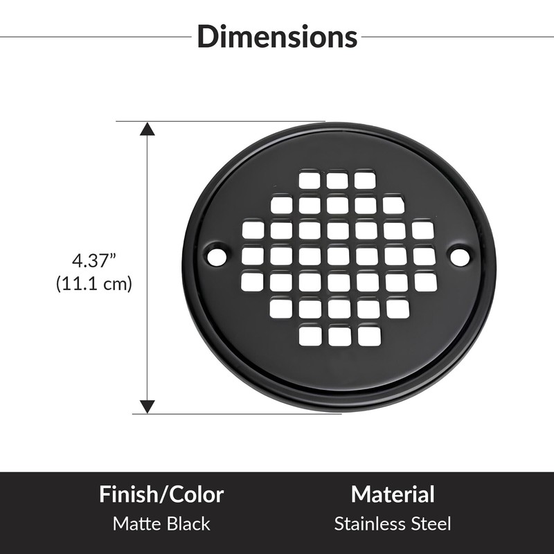 Oatey Strainer Screw-in Round MATBLK 42420