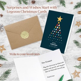 Christmas Cards 2024, Christmas Cards Pack 36, Boxed Christmas Cards with Envelopes, Ecofriendly Xmas Cards Multipack for Family Friend Colleague Business Partners, Foldable Greeting Cards, Art Style
