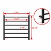 ZJMTOCYU Wall-Mounted Electric Heated Towel Rack with 6 Bars, Matt-Black