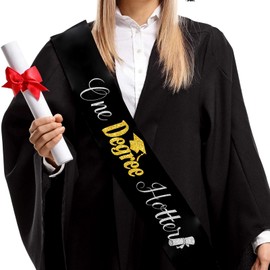 LHPYQ One Degree Hotter Graduation Sash, Senior Sash, Class of 2025 Congrats Grad Gifts,Finally Graduated 2025 Graduation Party Decorations