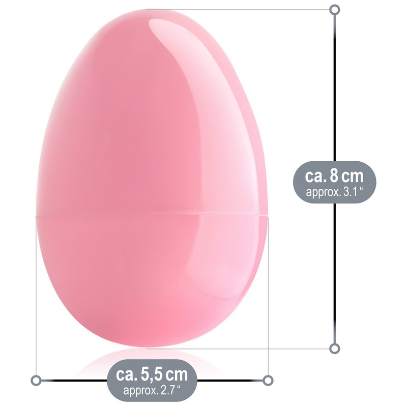 com-four® 24 x Filling Eggs - Colourful Plastic Eggs for