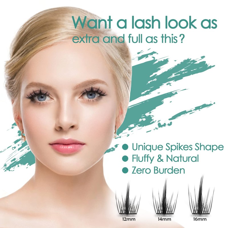 DIY Eyelash Extension, 3D Effect Glue Bonded Band Individual Lash