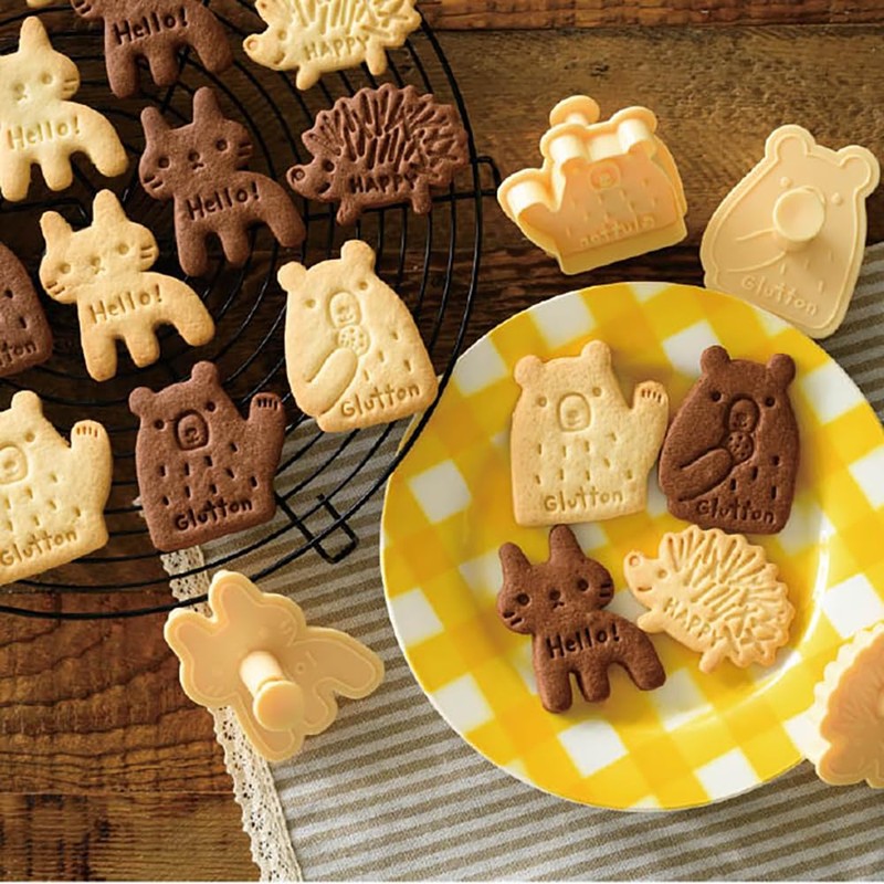 HEADS GLB-CKM1 HEADS GRATTON FAMILY Bear Cat Hedgehog Cookie Cutter