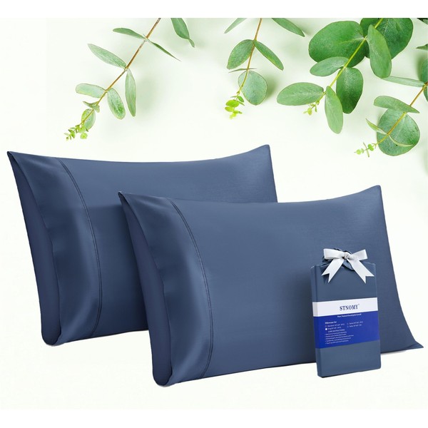 STNOMY Premium 100% Eucalyptus Tencel Lyocell Cooling Pillowcase Set of