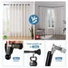 Urbanest Fluted Ball Adjustable Single Drapery Curtain Rod Set with