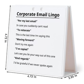 Funny Office Desk Sign Sarcastic Gift for Coworkers, Boss Corporate Email Lingo Per My Last Email Office Emails Definitions Unique Humor Desk Decor White Elephant Gift