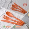 JINGIHE 8 Pieces Plastic Cutlery Set, Travel Cutlery Set