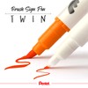 Pentel Brush Sign Pen Twin SESW30C Fibre Pen, 2 Brush-like