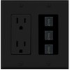 RiteAV - 15 Amp Power Outlet 3 Port HDMI Decorative