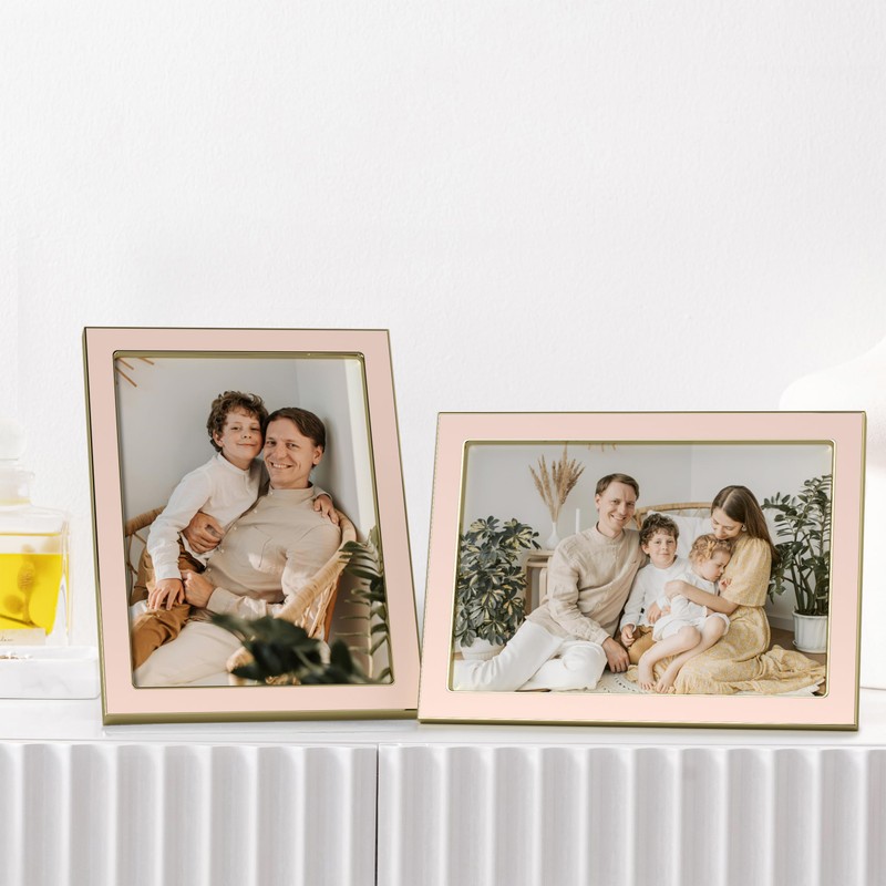 eletecpro 5x7 Enamel Picture Frame with Real Glass Cover, 1