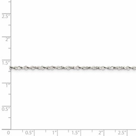 JewelryWeb 925 Sterling Silver Polished Lobster Claw Closure 1.8mm D Cut Fancy Chain Necklace 18 Inch Spring-Ring Chain-Necklace for Women and Men