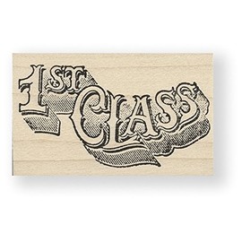 1st Class rubber stamp - 100 Proof Press - 3407