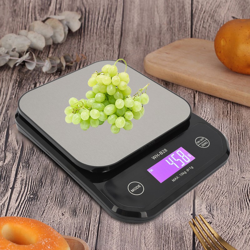 Kitchen Scale 0.035oz to 22.0lb IP7 Waterproof LCD Display Stainless