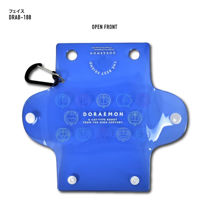 Doraemon Pass Case, Commuter Holder, 2 Pieces, Small Items, Clear