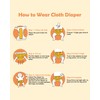 Reusable Cloth Diapers 6 Pack with 6 Inserts & Wet