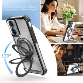 Funda Para Moto E15 / G05 Anti-caída Con Soporte De Anillo Y Protección De Cámara