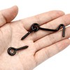 Unlorspy 10Pcs Black Cabin Hook and Eye Latch Lock Swivel