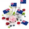 LUSEOAN Australia Countries Toothpicks Flag Australian Small Mini Cocktail Fruit