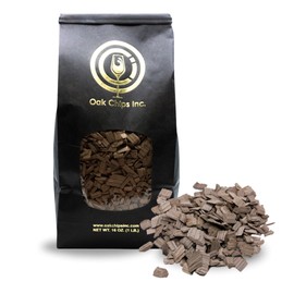 Oak Chips Inc. American Oak Chips Large Grade (Screened) for Brewing - Medium Toast - 1 LB - Perfect for Aging Wines, Spirits, Beer, and More!
