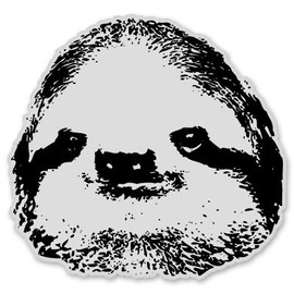 AK Wall Art Sloth Lazy Funny Vinyl Sticker - Car Window Bumper Laptop - Select Size