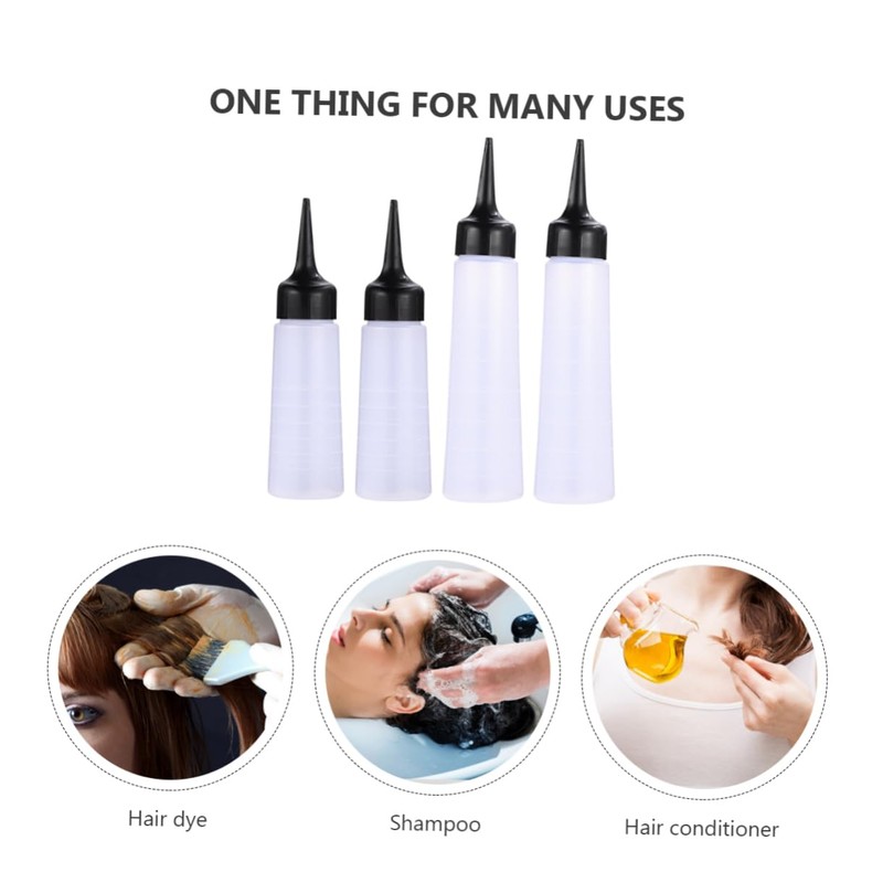 FRCOLOR 2sets Hair Coloring Bottle Shampoo Bottle Refillable Easy Squeeze