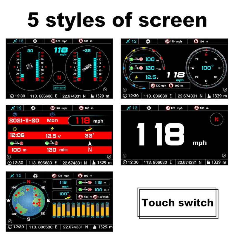 Universal Car HUD Display Multi Function Speed Fuel Warning Windshield