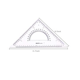 Large Triangle Ruler Square Set,Triangle Protractor,2 Pieces (Size 3)