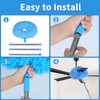 Ceiling Fan Cleaner Duster & Cobweb Duster with Extension Pole