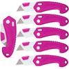 Lightweight Strong ABS Plastic Folding Utility Box Cutter (Bright Pink,