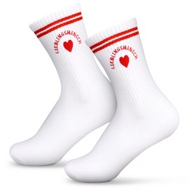 TUZELIYA Geschenk für Männer Frauen, LIEBLINGSMENSCH Socken 36-41, Geburtstag Valentinstag Weihnachten Herzenmensch Geschenkideen, für Freundin Partner Beste Freundin, Rosa