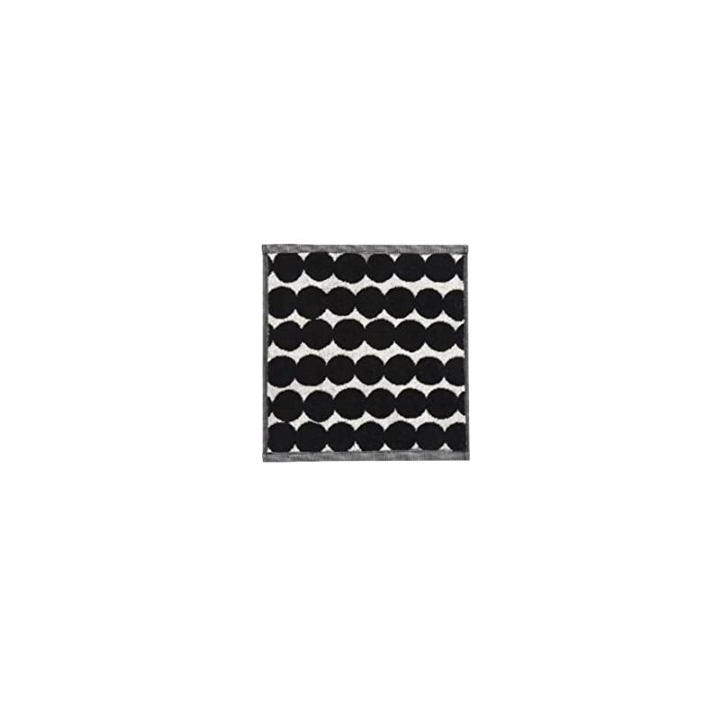 Räsymatto Mini Towel, 30 x 30 cm, White, Black