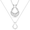 Emily C Ring Holder Necklace - Stainless Steel Necklace with