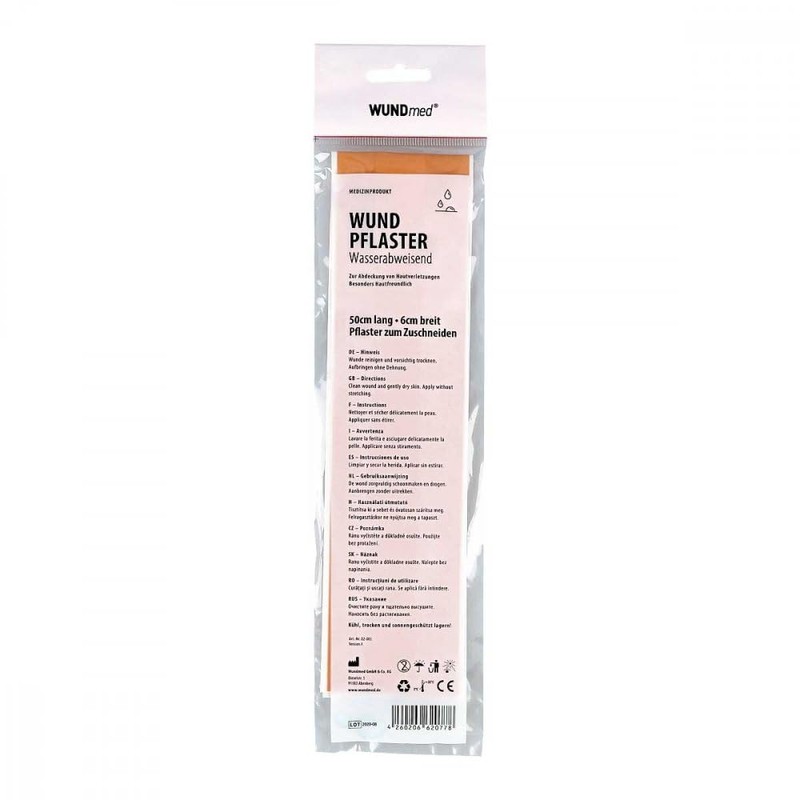 Wound Plaster 6 cm x 0.5 m Waterproof Pack of