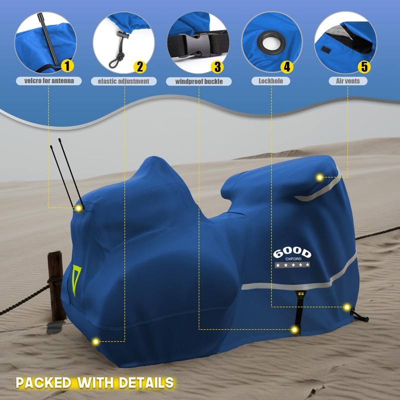Rosefray Trike Cover,Motorcycle Cover Heavy Duty 600D Waterproof for Trike