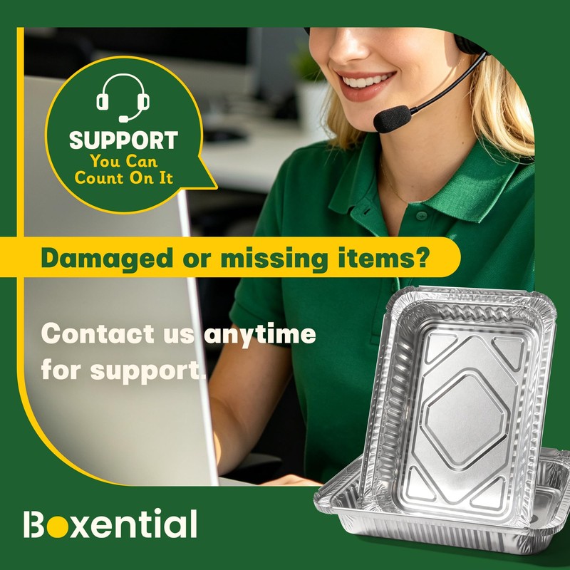 Boxential 25 Pack 8.6" x 6" Grill Drip Pans Compatible