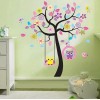 DaraBaby Vinil Decorativo Infantil Árbol Búhos Columpio Sala Cuarto