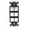 RiteAV Black Blank 6 Port Modular Insert for Keystone Jacks