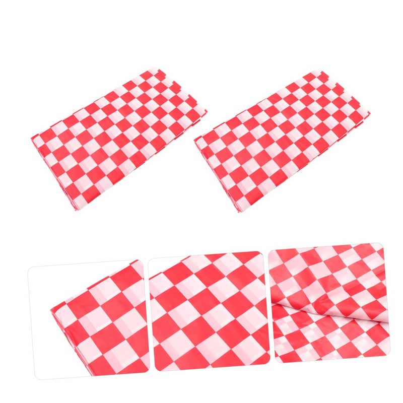 iplusmile 2Pcs Checkered Rectangular Tablecloths Thick Cotton Linen Table Covers
