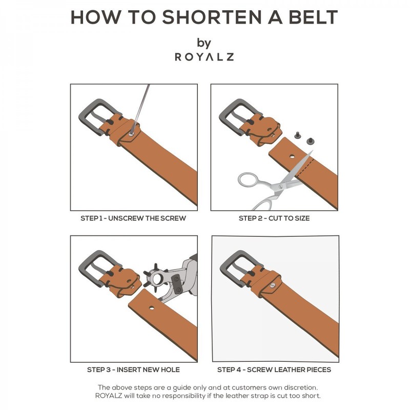 ROYALZ Antique Vintage Leather Belt for Men Buffalo Leather Made