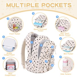 PIG PIG GIRL Corduroy Backpack, Flower